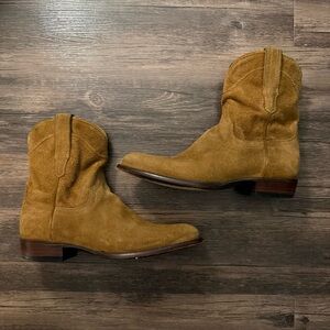 Tecovas The Dean tan suede boots